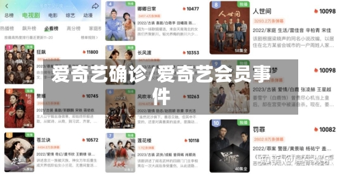 爱奇艺确诊/爱奇艺会员事件
