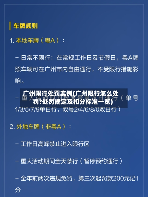 广州限行处罚实例(广州限行怎么处罚?处罚规定及扣分标准一览)