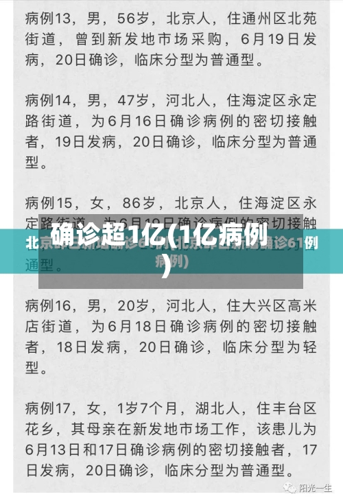 确诊超1亿(1亿病例)