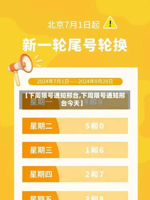【下周限号通知邢台,下周限号通知邢台今天】-第1张图片