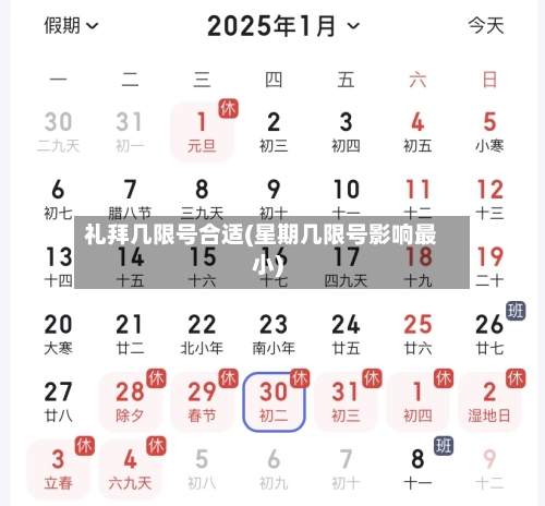 礼拜几限号合适(星期几限号影响最小)-第2张图片
