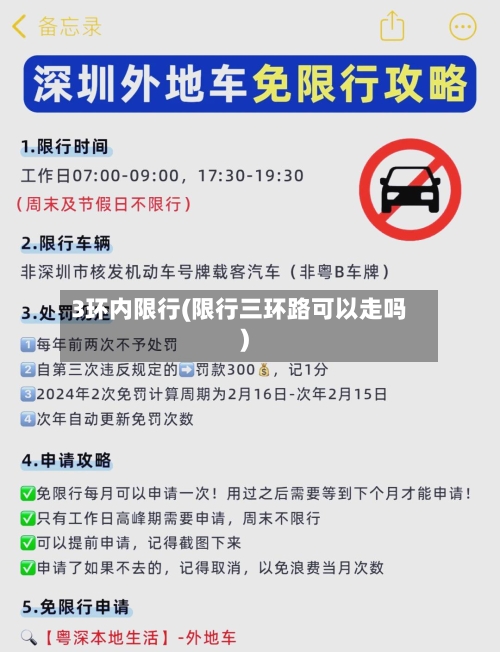 3环内限行(限行三环路可以走吗)