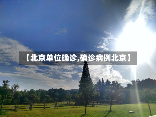 【北京单位确诊,确诊病例北京】
