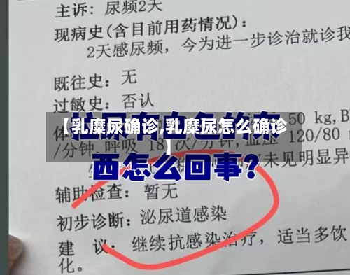 【乳糜尿确诊,乳糜尿怎么确诊】-第2张图片