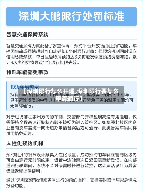 【深圳限行怎么开通,深圳限行要怎么申请通行】