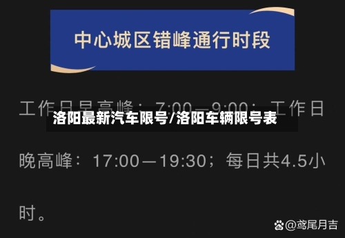 洛阳最新汽车限号/洛阳车辆限号表-第2张图片