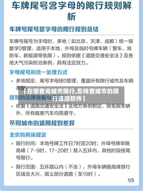 【在哪查询城市限行,怎样查城市的限行道路软件】-第2张图片