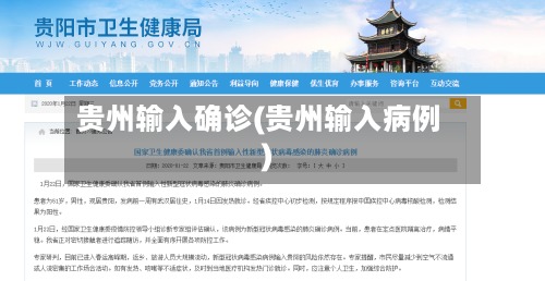 贵州输入确诊(贵州输入病例)