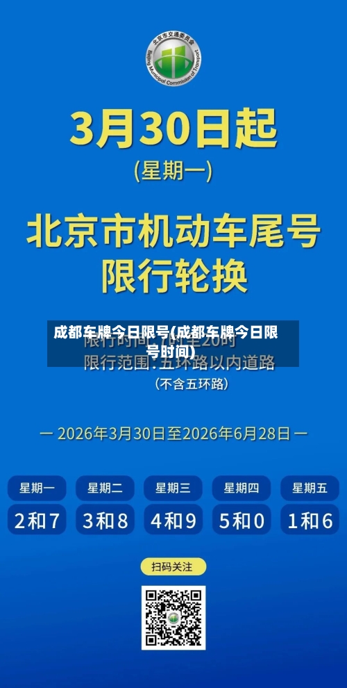 成都车牌今日限号(成都车牌今日限号时间)-第2张图片