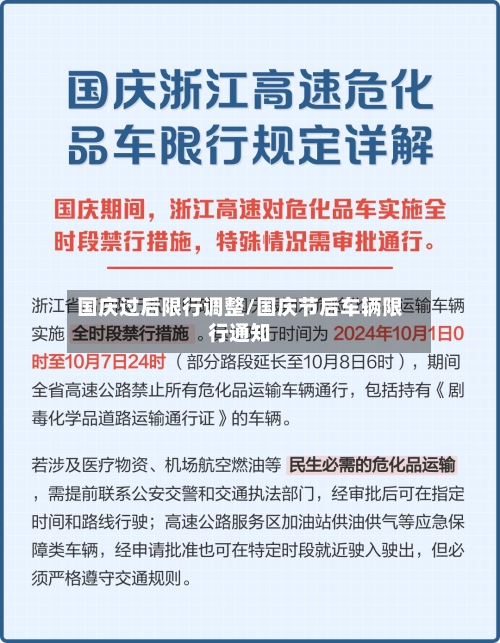 国庆过后限行调整/国庆节后车辆限行通知