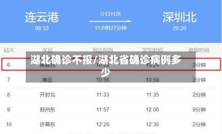 湖北确诊不报/湖北省确诊病例多少-第3张图片