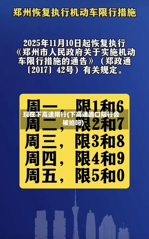 现在下高速限行(下高速路口限行会被拍吗)