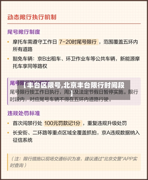 【丰台区限号,北京丰台限行时间段】-第2张图片