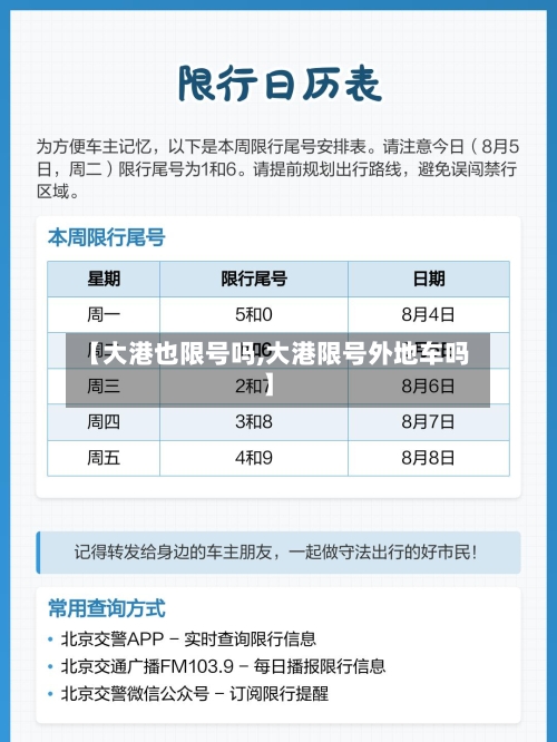 【大港也限号吗,大港限号外地车吗】-第3张图片