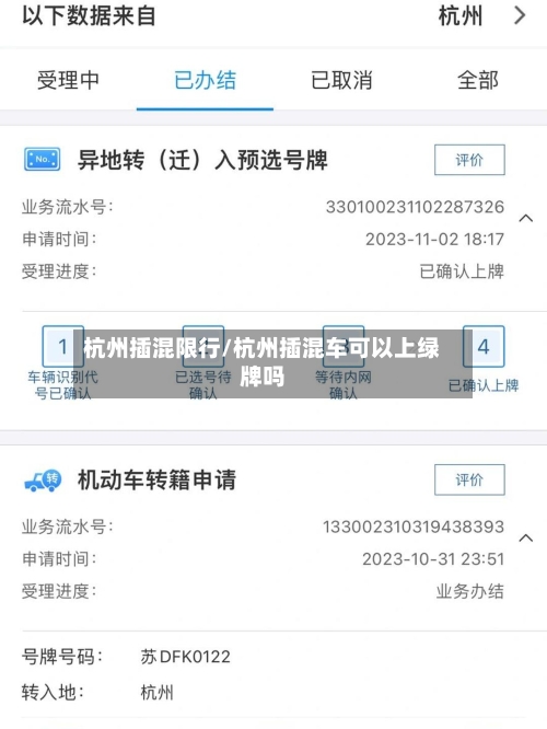 杭州插混限行/杭州插混车可以上绿牌吗-第2张图片