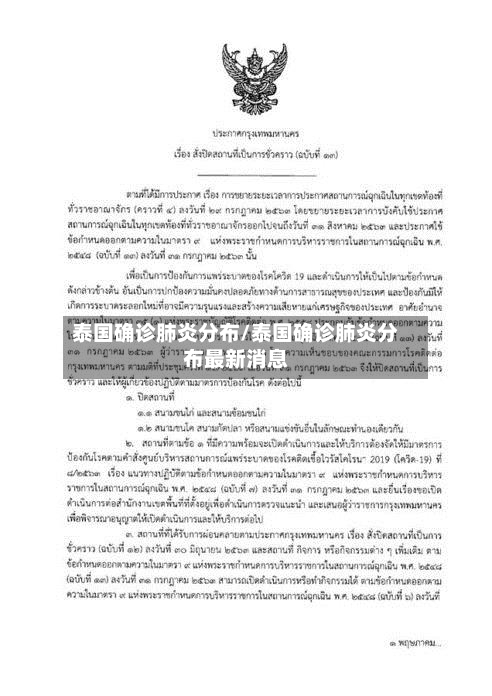 泰国确诊肺炎分布/泰国确诊肺炎分布最新消息-第3张图片