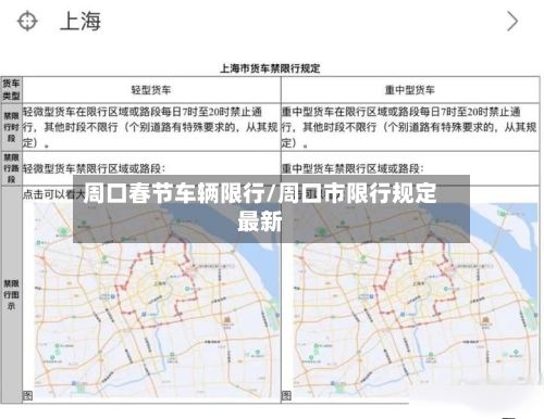 周口春节车辆限行/周口市限行规定最新-第2张图片