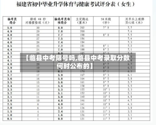 【临县中考限号吗,临县中考录取分数何时公布的】